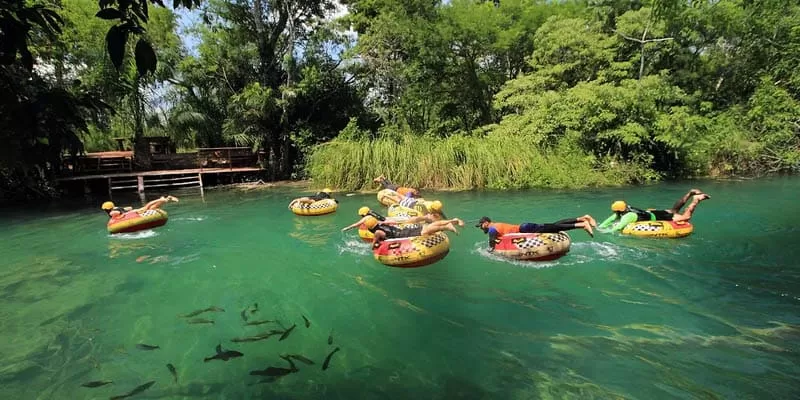 Cabanas, Bonito MS: a canopy course, ziplines and river tubing