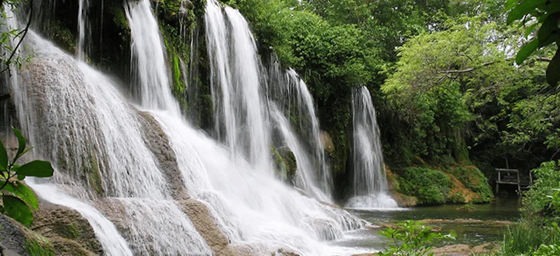 Parque das Cachoeiras, Bonito MS: several waterfalls on a short trail